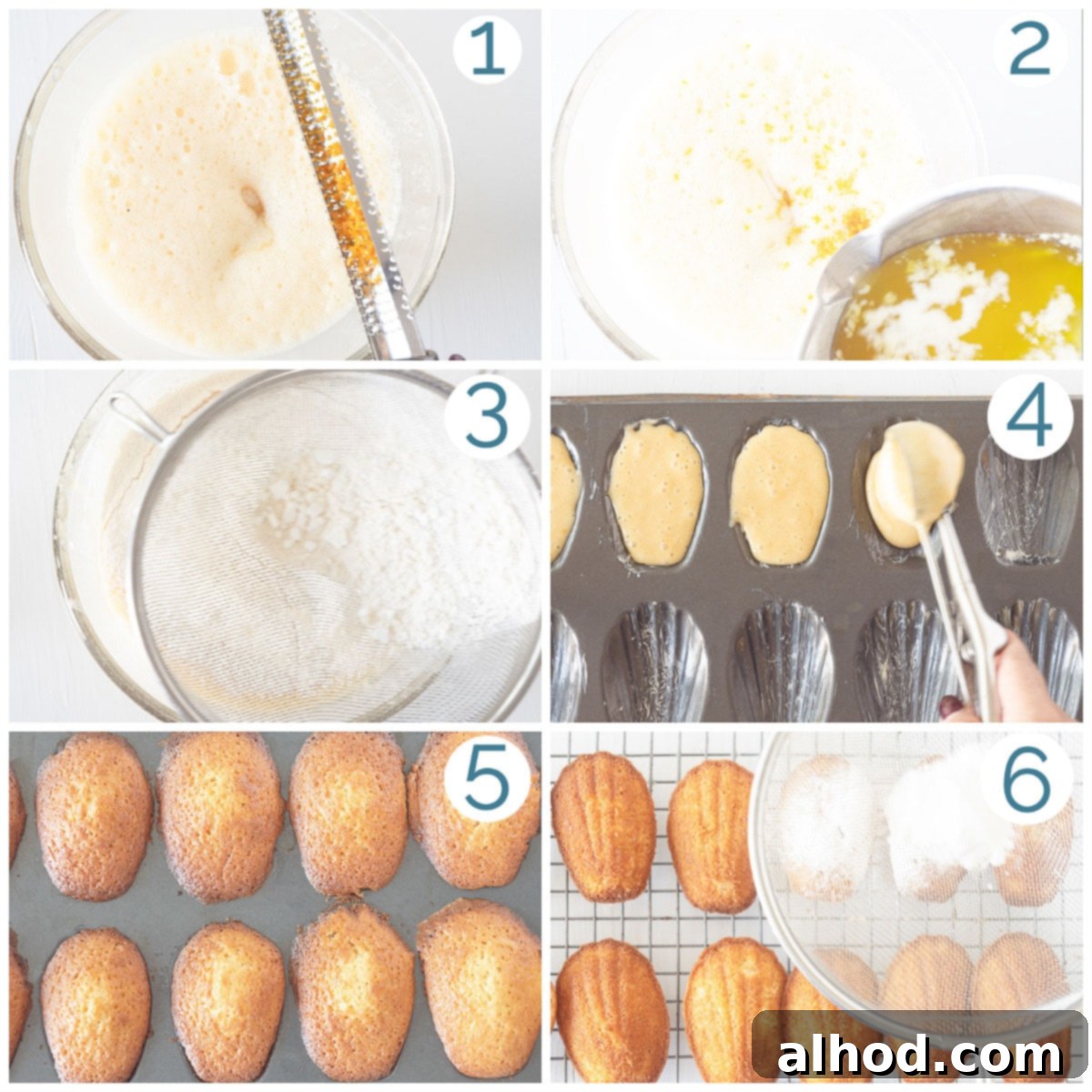 Preparation 6 photos Make your own classic French orange madeleines