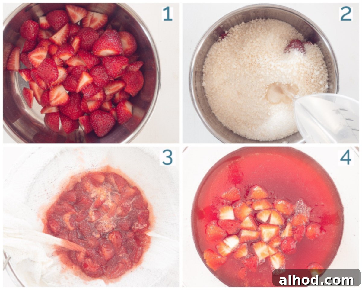 Sweet Strawberry Scones Made Easy 6 4 photos preparation collage Strawberry jelly