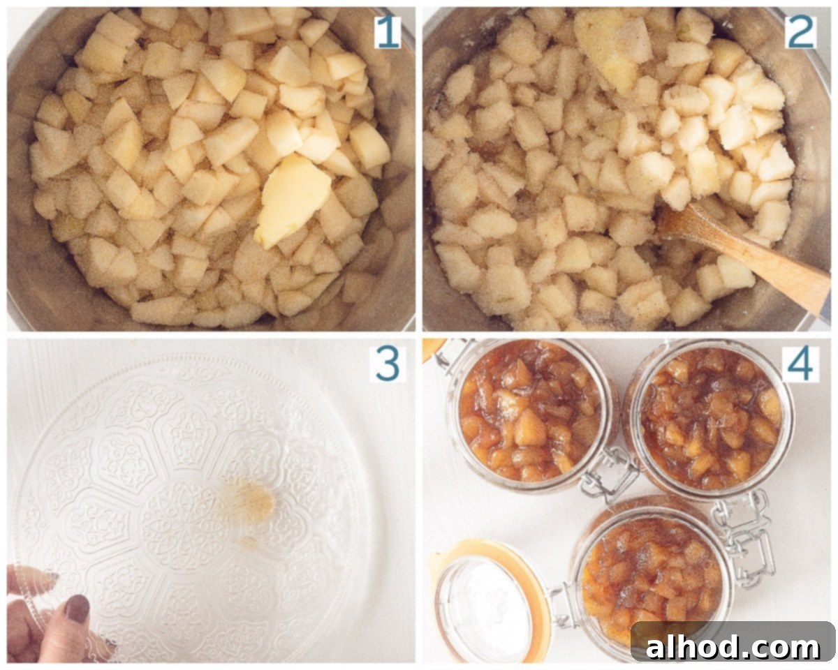 Warm Pear & Spice Preserve 4 4 photos preparation collage Make your own spicy pear jam