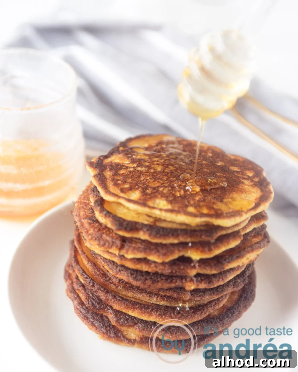 Golden Corn Flapjacks 3 cornmeal pancakes