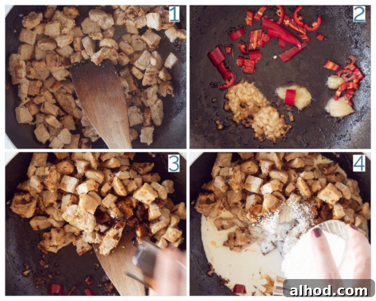 Luscious Sweet Soy Pork 4 4 collage photo preparation Braised Pork in Sweet Soy Sauce