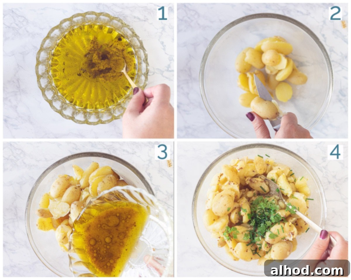 Velvety Baby Dutch Potato Salad 4 Preparation 4 photos Easy Baby Potato Salad
