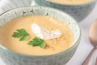 Golden Parsnip Cream with Fresh Coriander