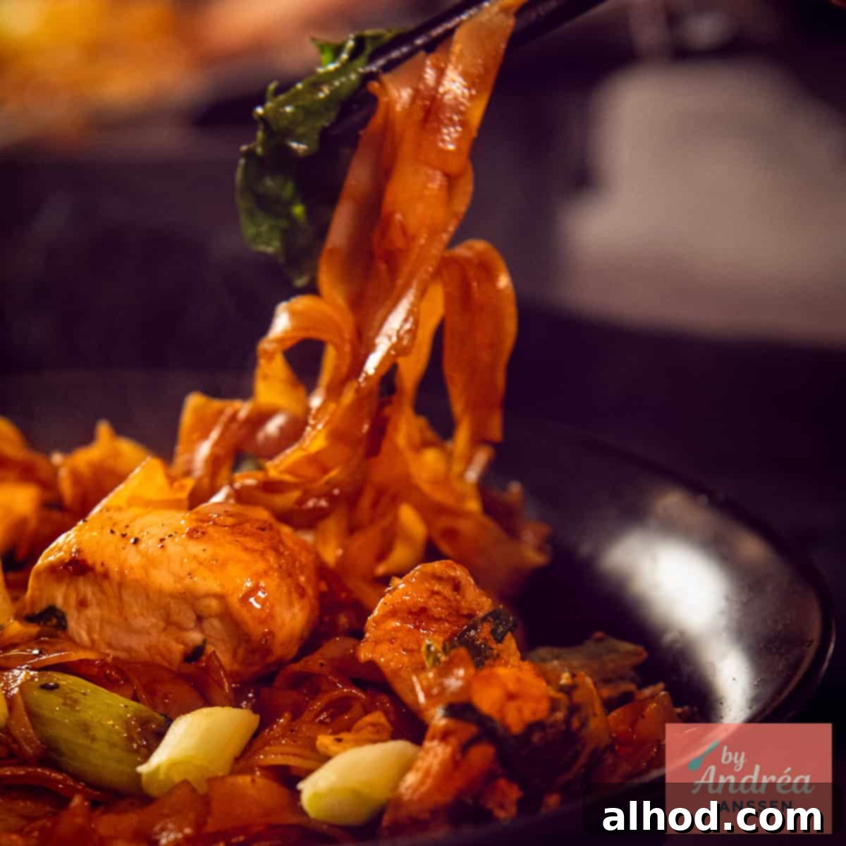 Easy Chicken Pad See Ew Recipe Card